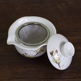 120ml Michelia Alba Hand Grabbed Gaiwan teacup teapot Chinese GongFu Tea Set - Gaiwan*1Pc & Cups*2Pcs