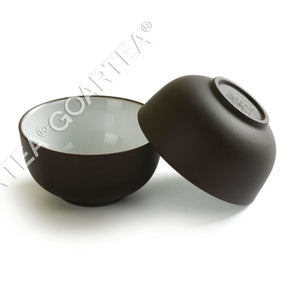 2Pcs 40ml Chinese Yixing Zisha Black Glazed clay Teacup Gongfu tea Bowl-cup cup - Black Glazed