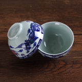 2Pcs 40ml Chinese Gongfu Tea Porcelain Dragon play Phoenix Teacup Cups
