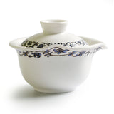 Chinese GongFu Tea Flower border Hand Grabbed Gaiwan teacup teapot Set - Gaiwan*1Pc & Cups*2Pcs