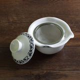 120ml GongFu Tea Porcelain Ceramic Chinese Flower border Hand Grabbed Gaiwan teacup teapot