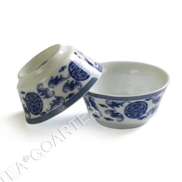 2Pcs 30ml Chinese Gongfu Tea Porcelain Five Blessings Teacup Cups