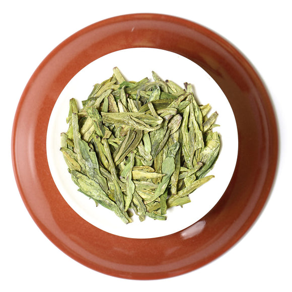 GOARTEA Supreme Spring Anji Bai Cha Long Jing White Dragon Well Loose Leaf Chinese GREEN TEA