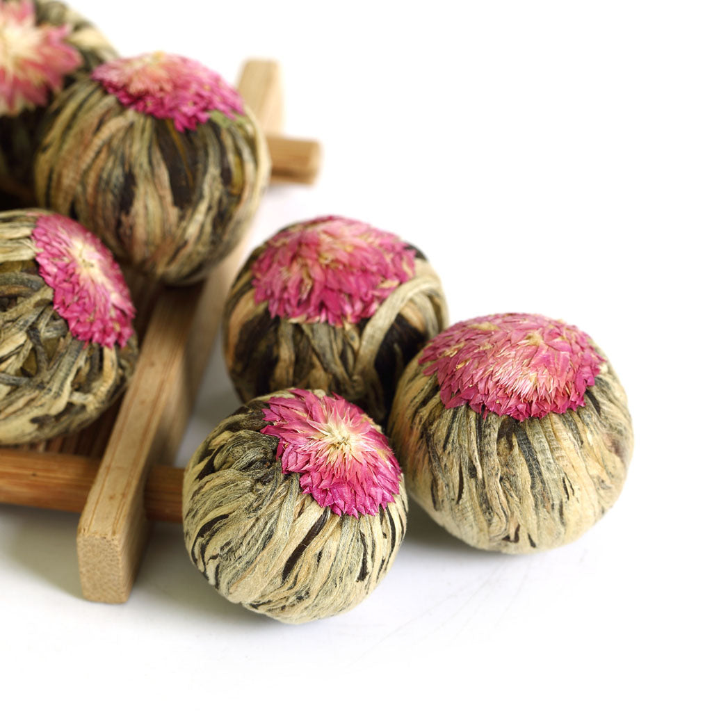 Edible Blooming Flowers Tea Hand-Tied Natural Artistic Chinese Green Tea  Ball – GOARTEA