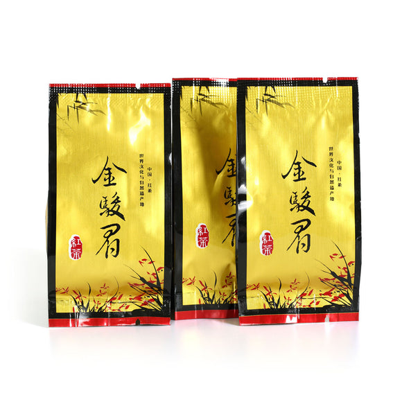 GOARTEA Nonpareil Supreme Fujian Jinjunmei Eyebrow Chinese Loose Leaf Black Tea - Golden Buds 5g/Easy Bag