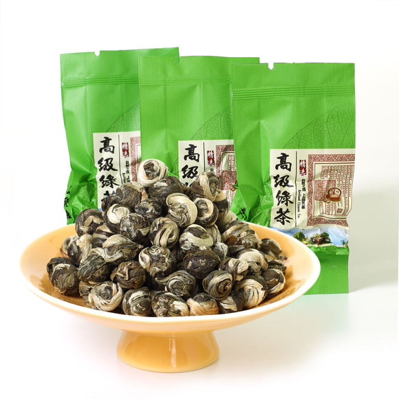 GOARTEA Nonpareil Supreme King Jasmine Dragon Pearl Loose Leaf Chinese Green Tea Easy Bag