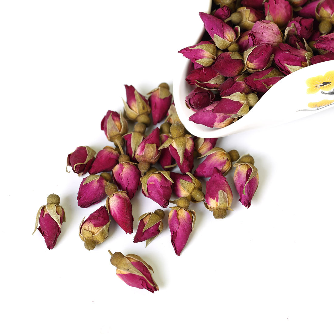 Organic Dried Red Rose Petals and Buds, Edible Flowers, Herb Tea 