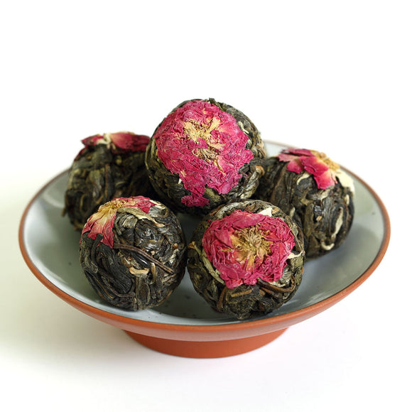 GOARTEA 2017 Year Red Rose Flower Yunnan Bulang Mountain puer Pu Erh Puerh Tea Raw Ball Tuo Cha