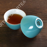 2Pcs 62ml Gongfu Tea Porcelain Ceramic Jingde Chinese Teacups Cup - Cyan Color