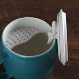 300ml Restorative Skyblue Ceramic Porcelain Tea Mug Cup with lid Infuser Filter