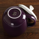 Restorative Purple Ceramic Porcelain Tea Mug Cup with lid Infuser Filter 300ml