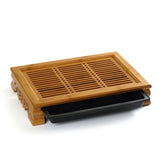 37*26cm Tasteful Elegant Bamboo Chinese Gongfu Tea Table Serving tray & tank L01