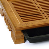 37*26cm Tasteful Elegant Bamboo Chinese Gongfu Tea Table Serving tray & tank L01