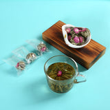 GOARTEA Edible Blooming Flowers Tea Hand-Tied Natural Artistic Chinese Green Tea Ball