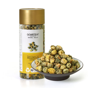 GOARTEA Chrysanthemum Tea 3.5oz / 100g Premium Dried Fetal Chrysanthemum Flower Tea - Tai Ju Herbal Tea Loose Leaf - Bottled