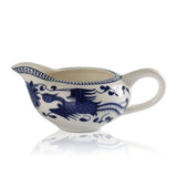 90ml Total 4pcs Chinese Porcelain Blue Phoenix Gaiwan Pitcher Chahai Teacups Tea Set